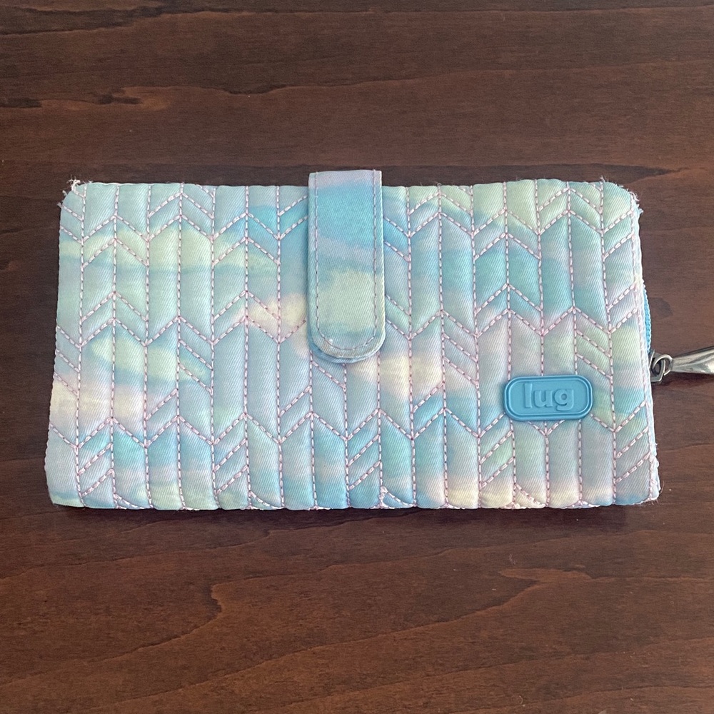 Lug Quilted Wallet - Pastel Blue Lug Tram